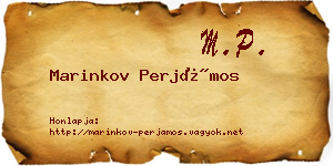 Marinkov Perjámos névjegykártya